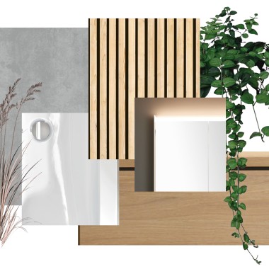Moodboard dizajna 6x6 (© Bjerg Arkitektur) Moodboard dizajna 6x6 (© Bjerg Arkitektur)