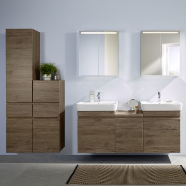 Geberit Renova Plan double washbasin with bathroom furniture