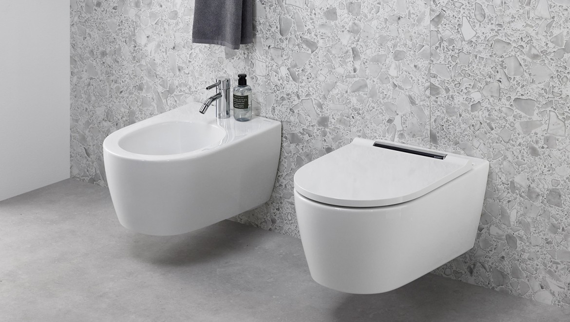 Kupatilo sa Geberit ONE WC šoljom i bideom Kupatilo sa Geberit ONE WC šoljom i bideom