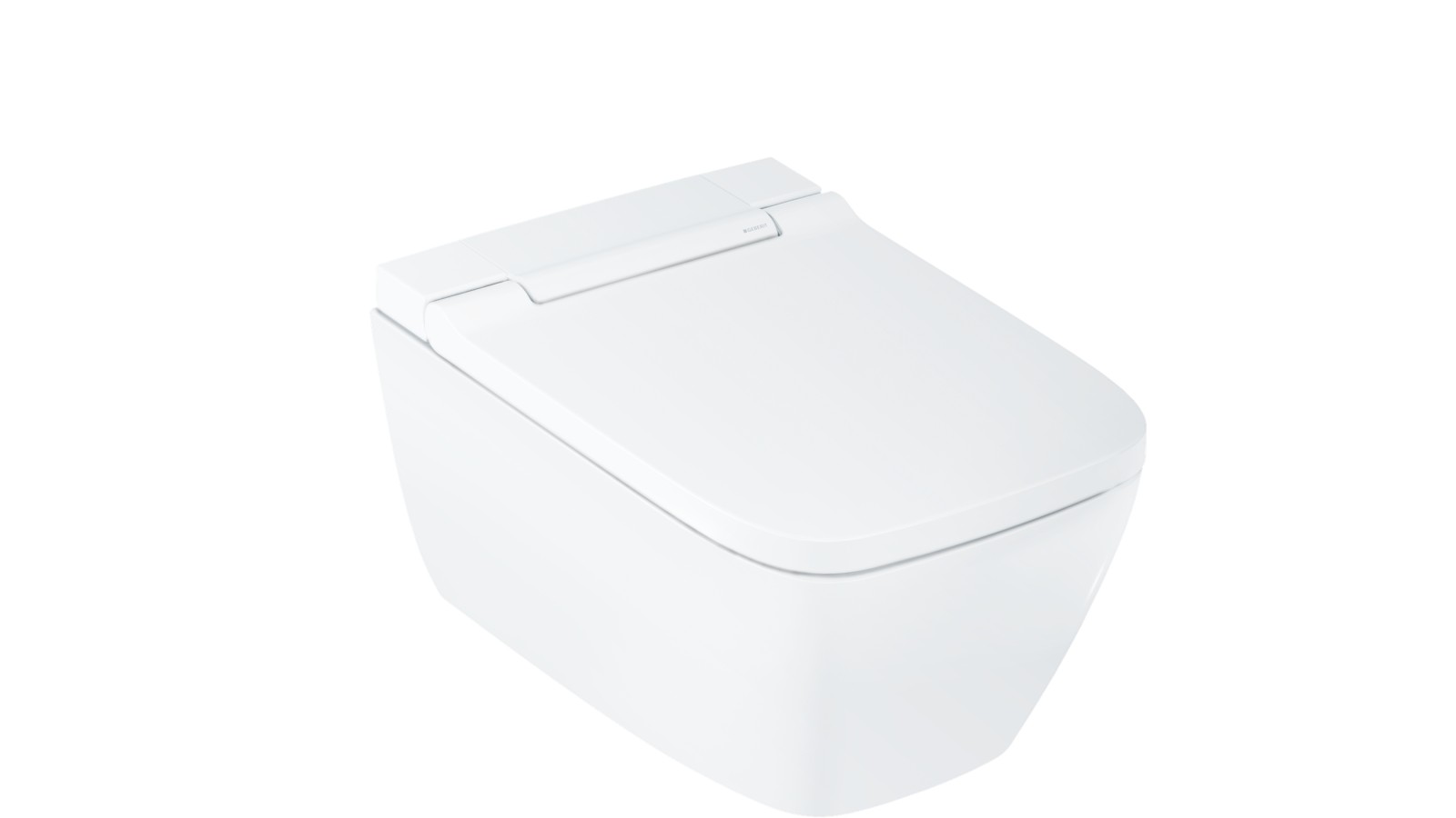 Geberit AquaClean Sela kvadratni model sa alpsko belom dizajnerskom pokrivnom pločom