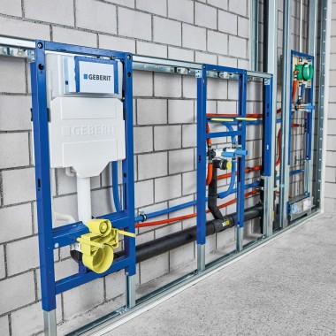 Duofix sistemski zid sa elementom za WC, elementom za umivaonik i elementom za tuš