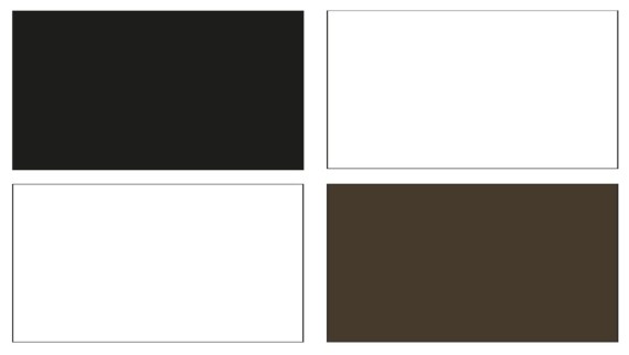 Pregradni zidovi kompanije Geberit sa sledećim bojama stakla: bela, crna, umbra i plastično bela