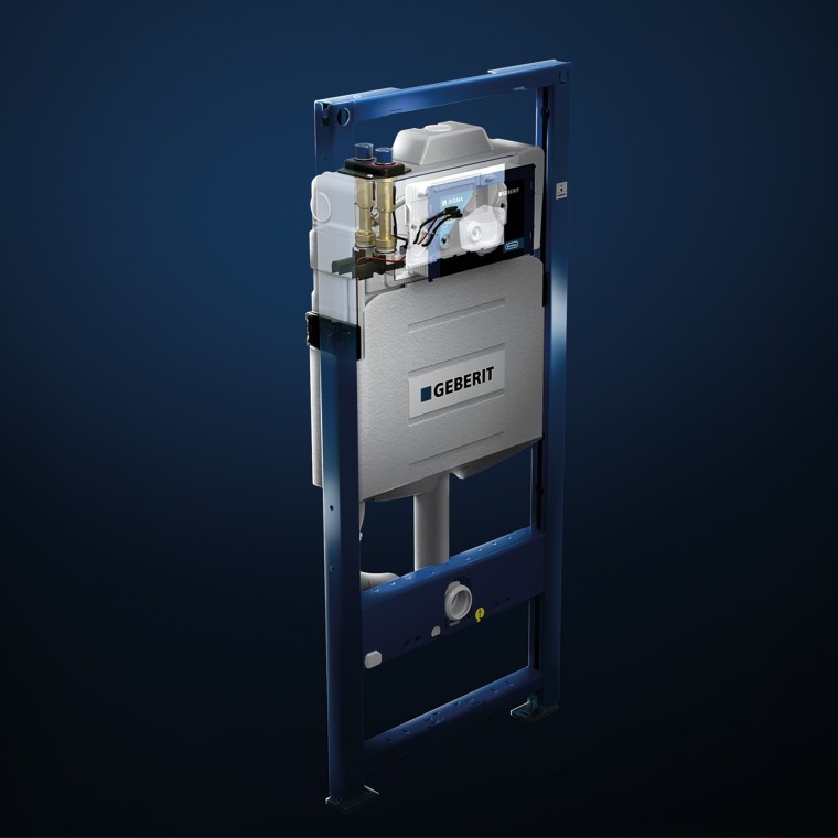 Geberit concealed cistern with HS50 hygiene flush unit