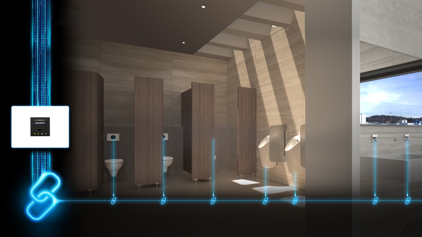 Umrežavanje sanitarne prostorije u nestambenoj zgradi