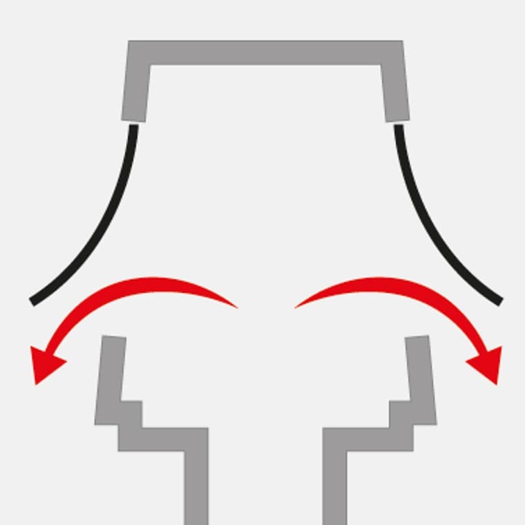 Otvaranjem membrana kompenzuju se i visoki nivoi nadpritiska koji nastaje u sistemu za odvođenje Otvaranjem membrana kompenzuju se i visoki nivoi nadpritiska koji nastaje u sistemu za odvođenje