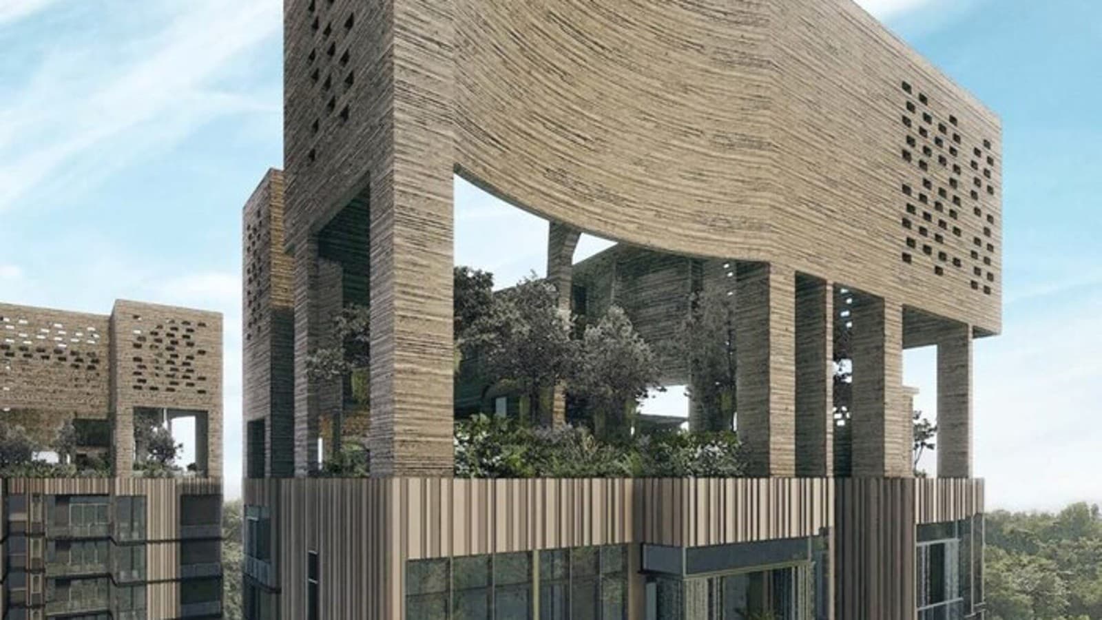 "Tajna bašta" raste na vrhu stambenih kula u oblasti Martin Modern (© Darren Soh) "Tajna bašta" raste na vrhu stambenih kula u oblasti Martin Modern (© Darren Soh)