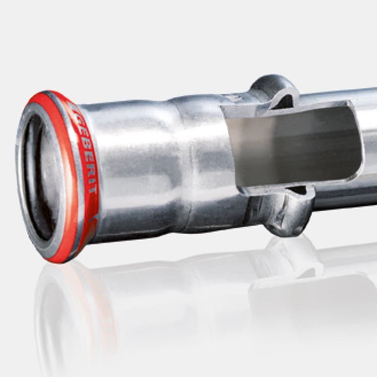 Poprečni presek spojnog elementa od Geberit Mapress ugljeničnog čelika Poprečni presek spojnog elementa od Geberit Mapress ugljeničnog čelika